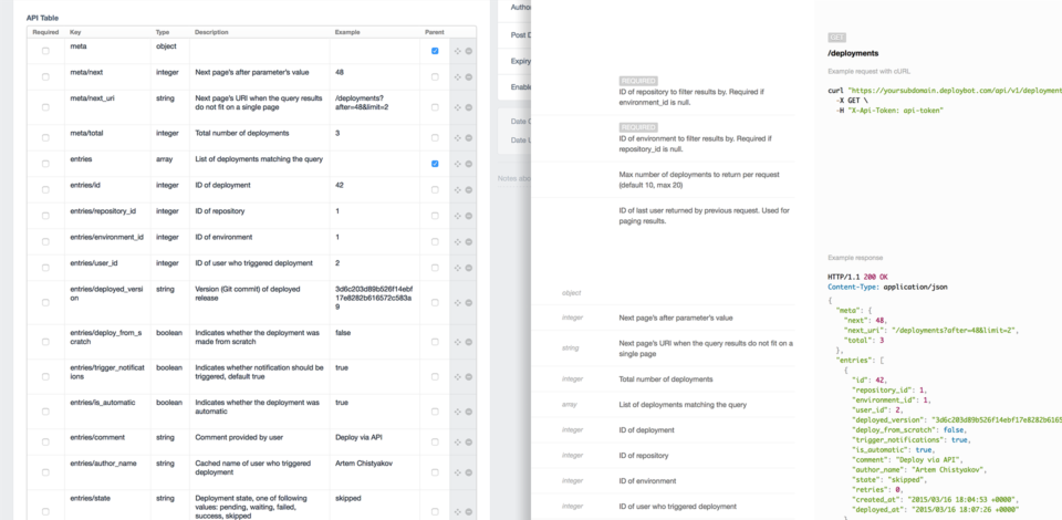 DeployBot API docs in Craft and on a live website DeployBot API docs in Craft and on a live website