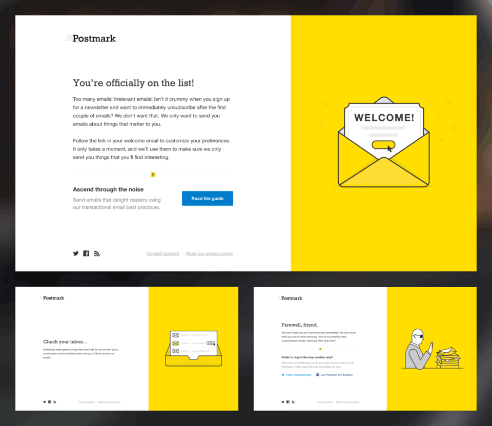 Screenshots of landing pages. Screenshots of landing pages.