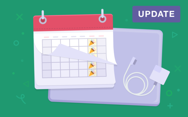 Illustration of a calendar with party emojis on Fridays. Illustration of a calendar with party emojis on Fridays.